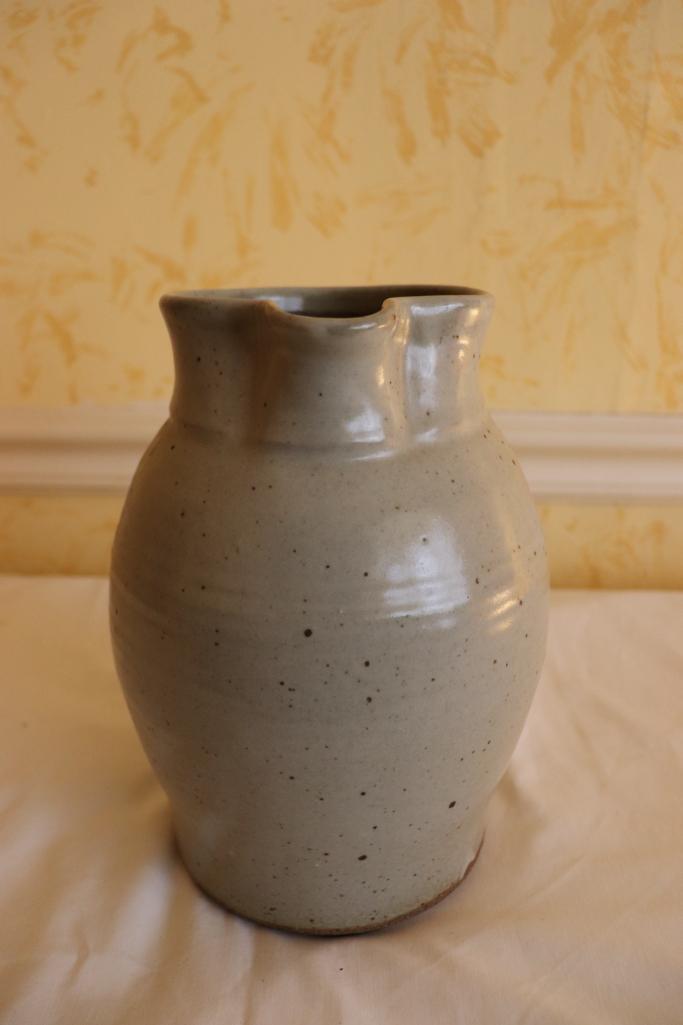 Old 9-inch-tall Pottery Pitcher
