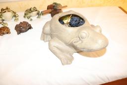 Large Quantity of Wooden and Ceramic Frogs