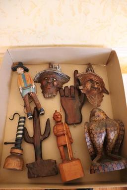 Quantity of Folk Art and Wood Carvings