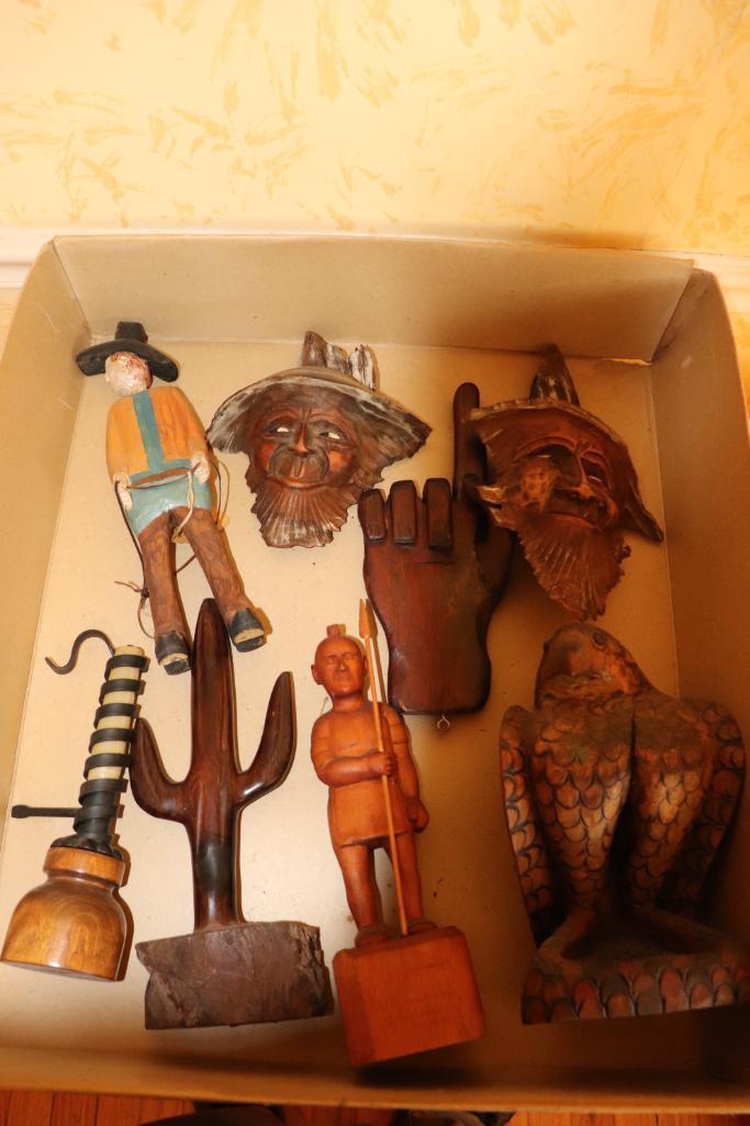 Quantity of Folk Art and Wood Carvings