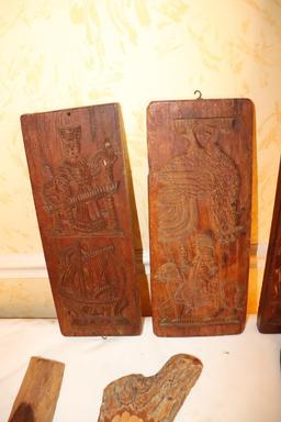 Large Quantity of Wood Hand Carved Items