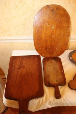 Large Quantity of Primitive Wood Cutting Boards