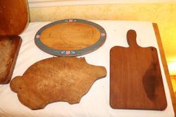 Large Quantity of Primitive Wood Cutting Boards