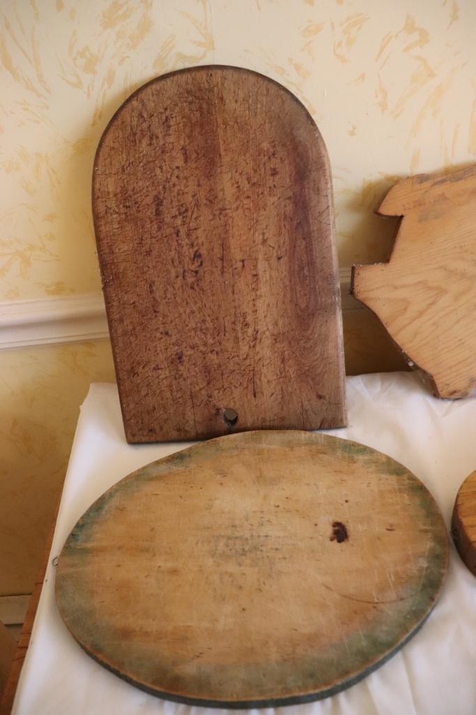 Large Quantity of Primitive Wood Cutting Boards