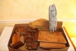 Large Quantity of Primitive Wood Cutting Boards