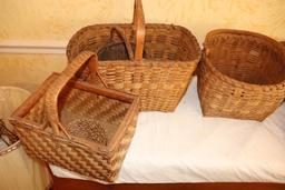 Quantity of Old Wooven Baskets