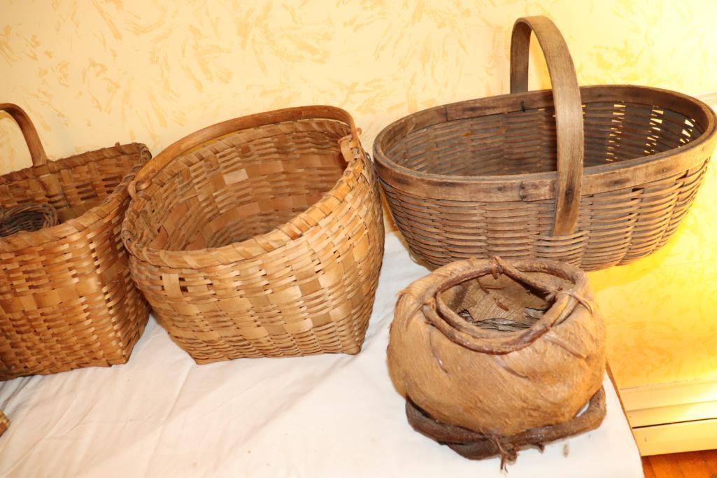 Quantity of Old Wooven Baskets