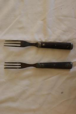 (2) Original Civil War Knife Forks