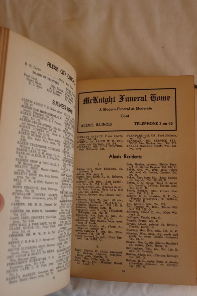 1940 Directory of Mercer County