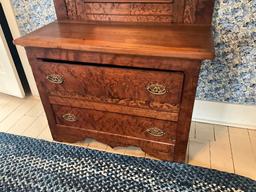 Primitive Curly Yellow Pine Early Dresser