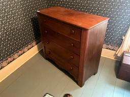 Antique 4-Drawer Walnut Dresser