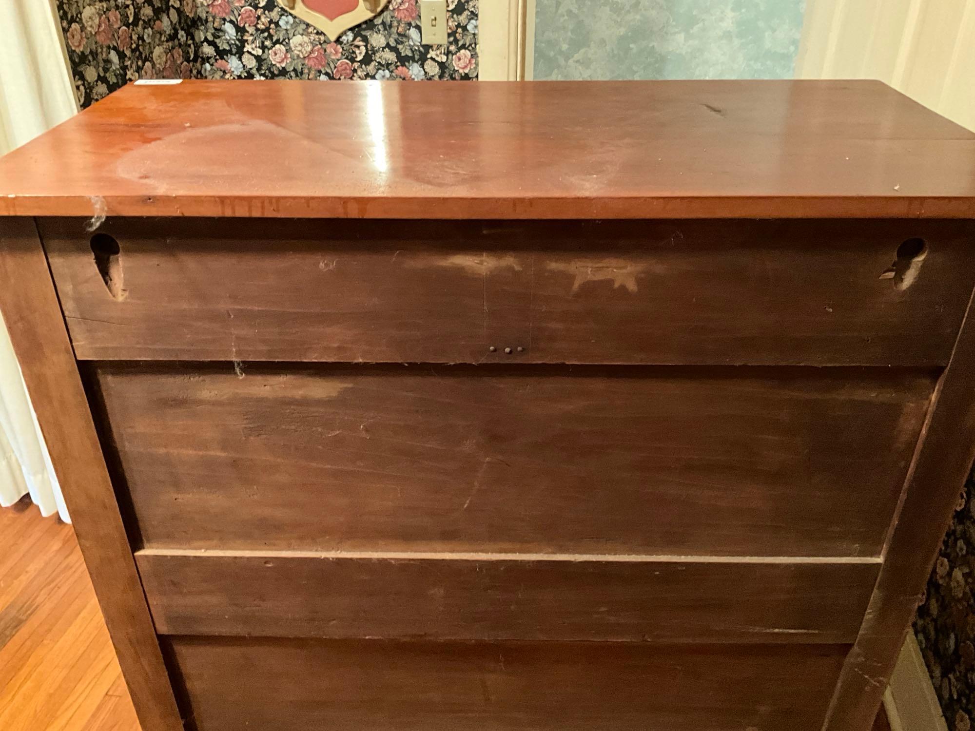 Large Antique Empire Style Cherry Dresser