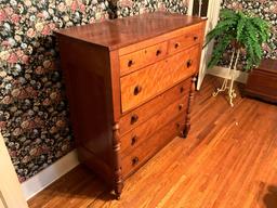 Large Antique Empire Style Cherry Dresser