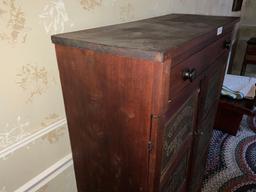 Primitive 6-Tin Pie Safe from Clinton, IL