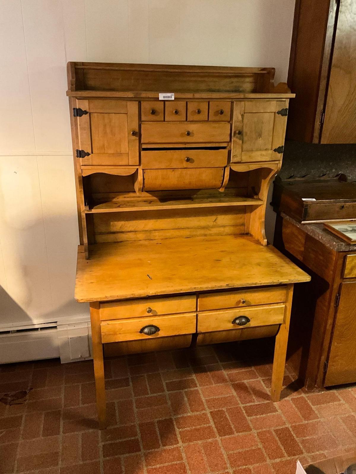 Primitive Possum Belly Kitchen Cabinet