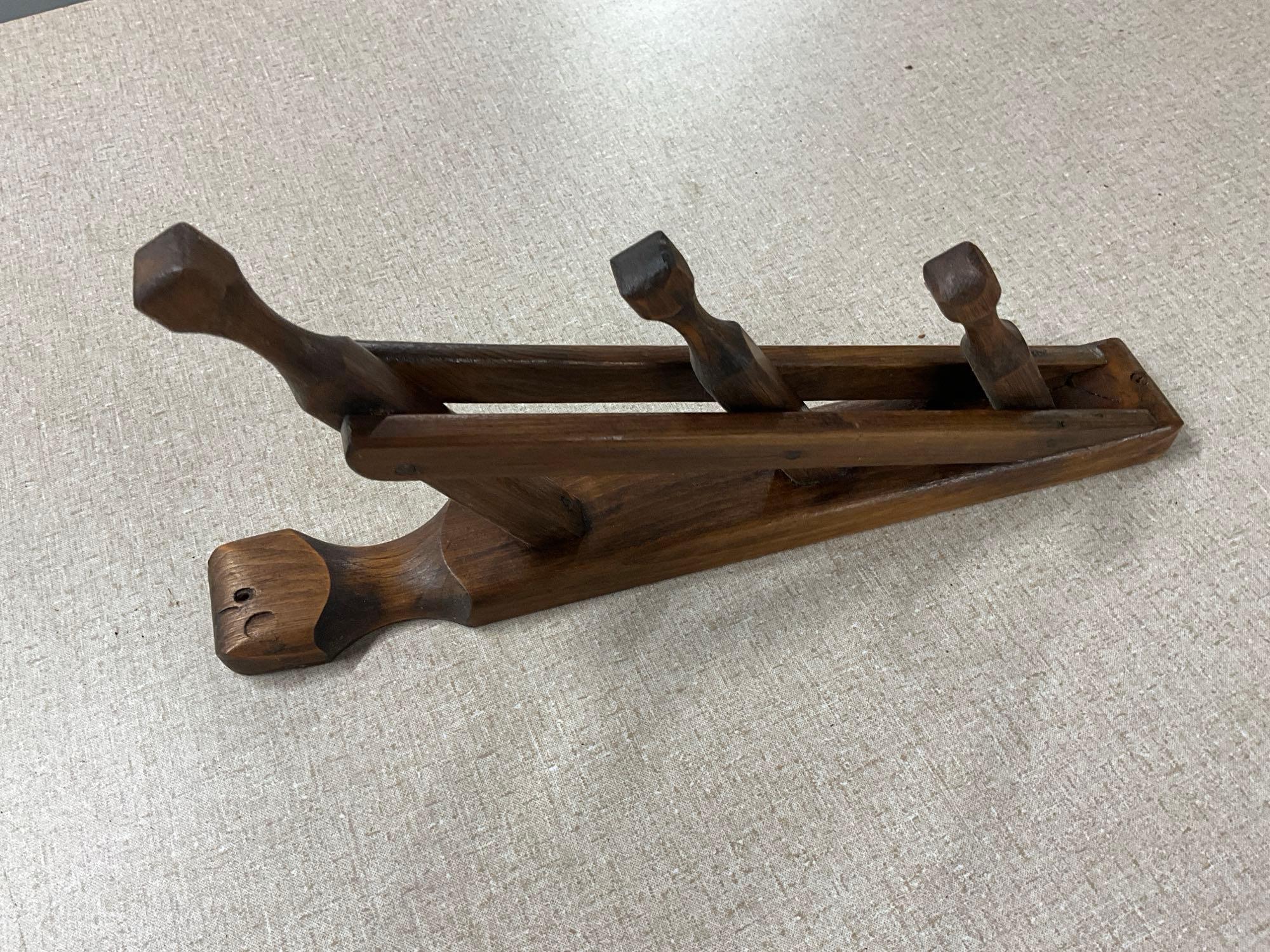 Flat of primitive wood items
