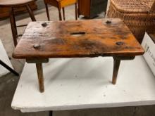 Primitive pine bench or step