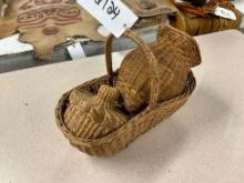 3 vintage baskets