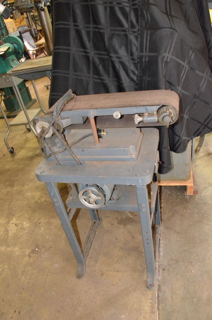 Sears 6-In. Elec. Belt Sander on Industrial Stand