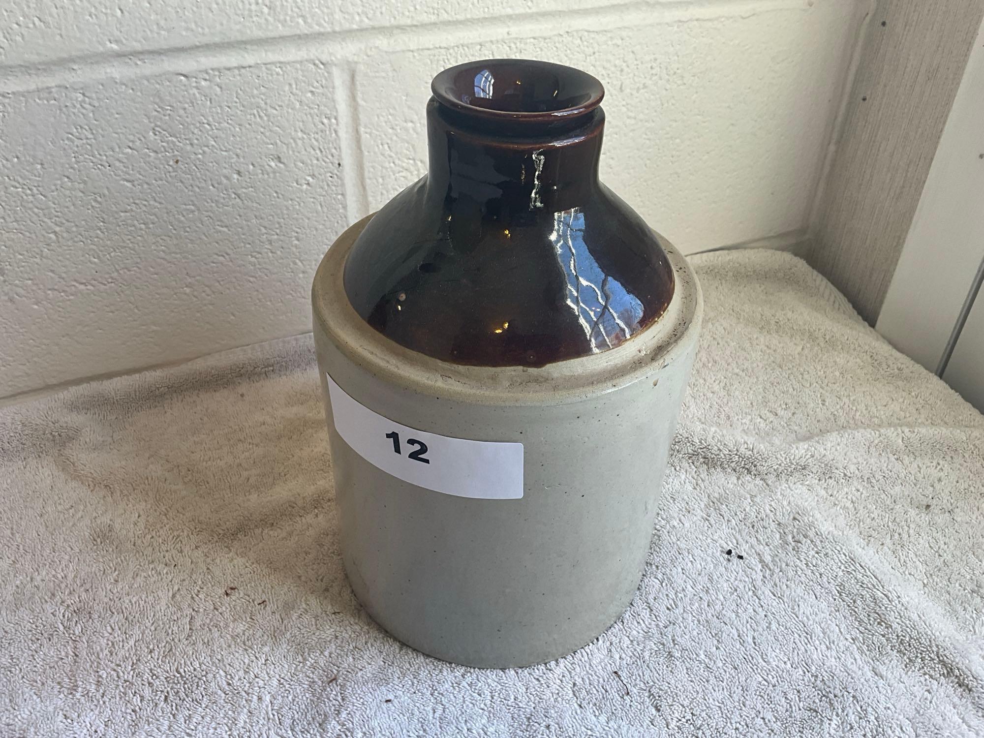 unmarked 1 gal. crock jug w/crock plug