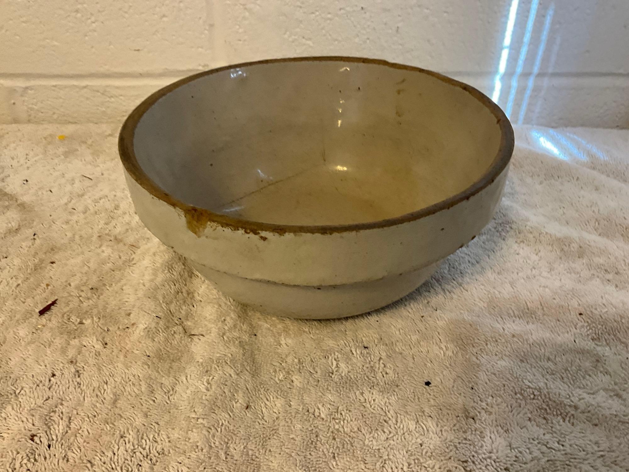 (2) crock ware bowls