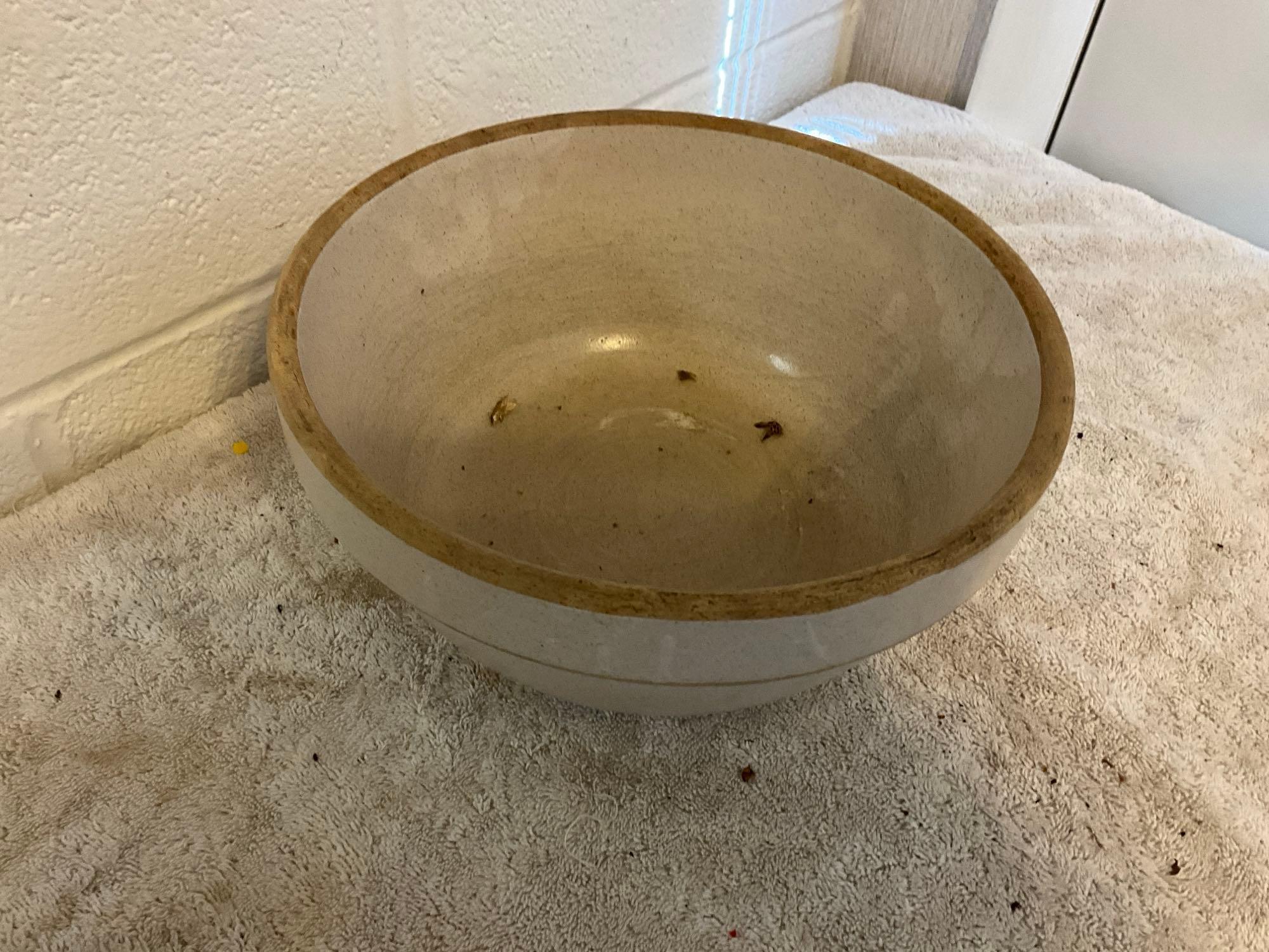 (2) crock ware bowls