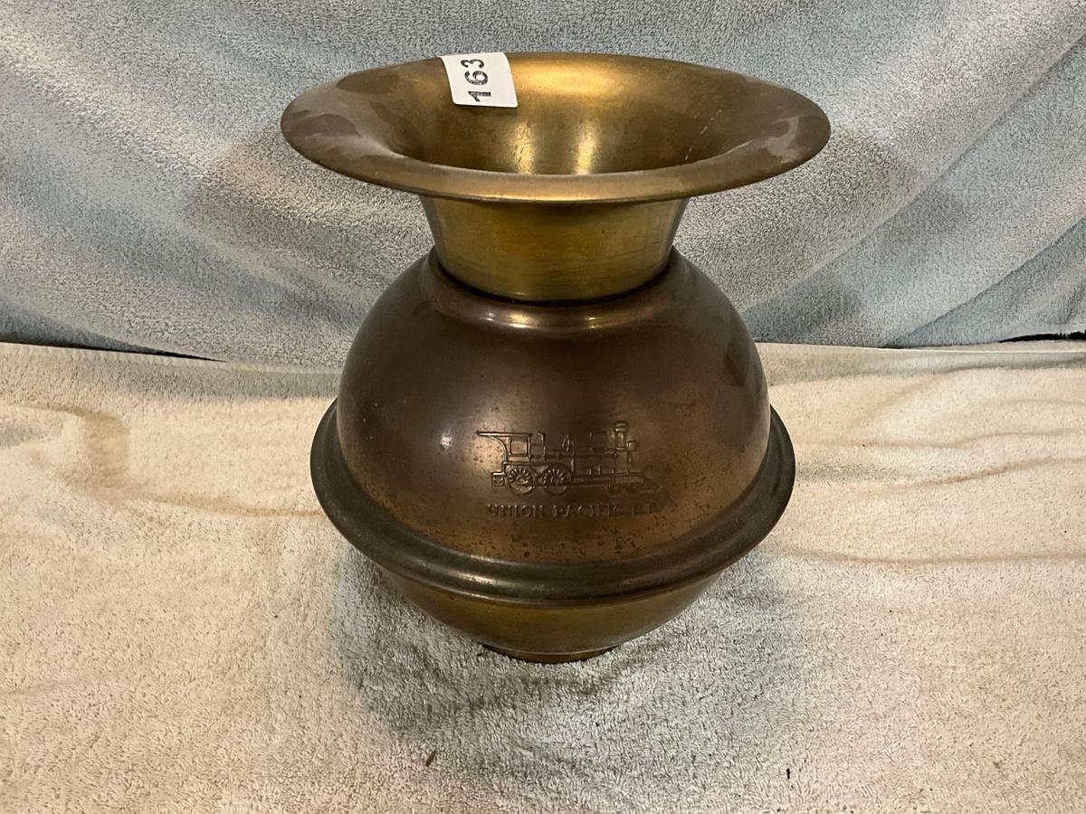 Union Pacific R.R. brass spittoon