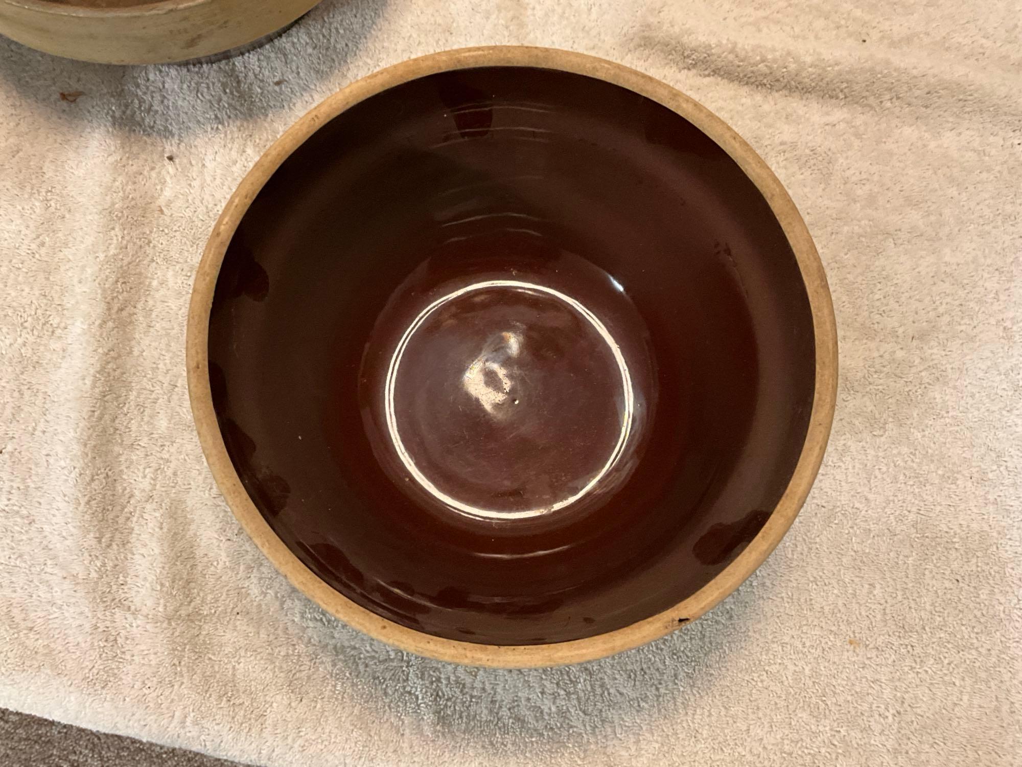 (3) stoneware mixing bowls