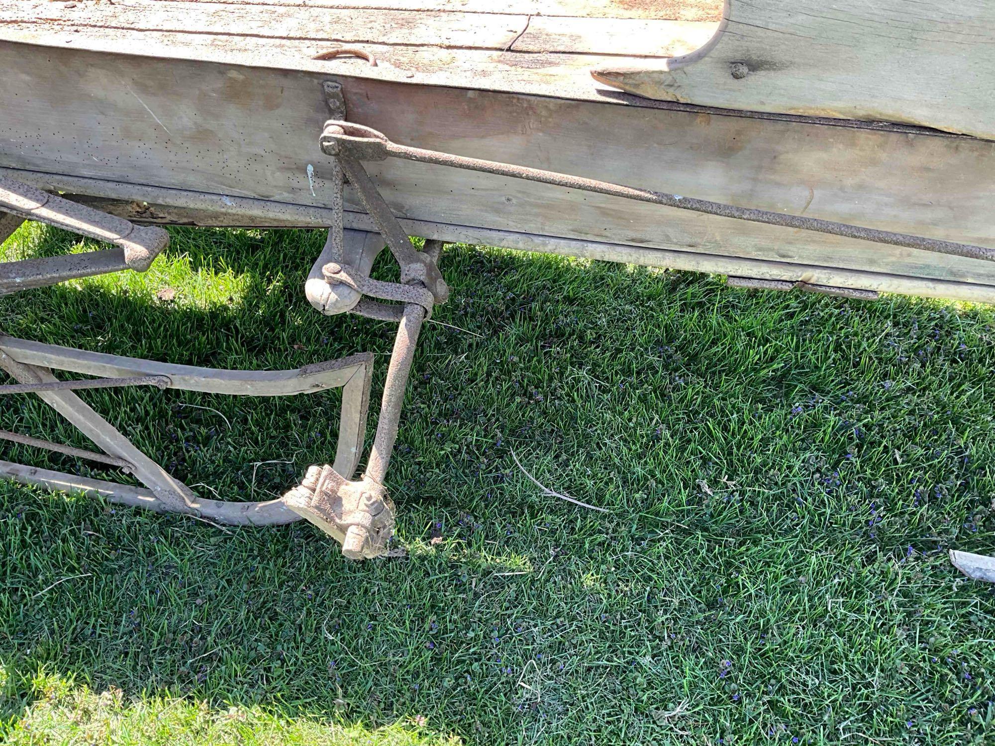 Early Buckboard wagon on sleigh runners