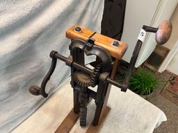 early bench top hand powered drill press