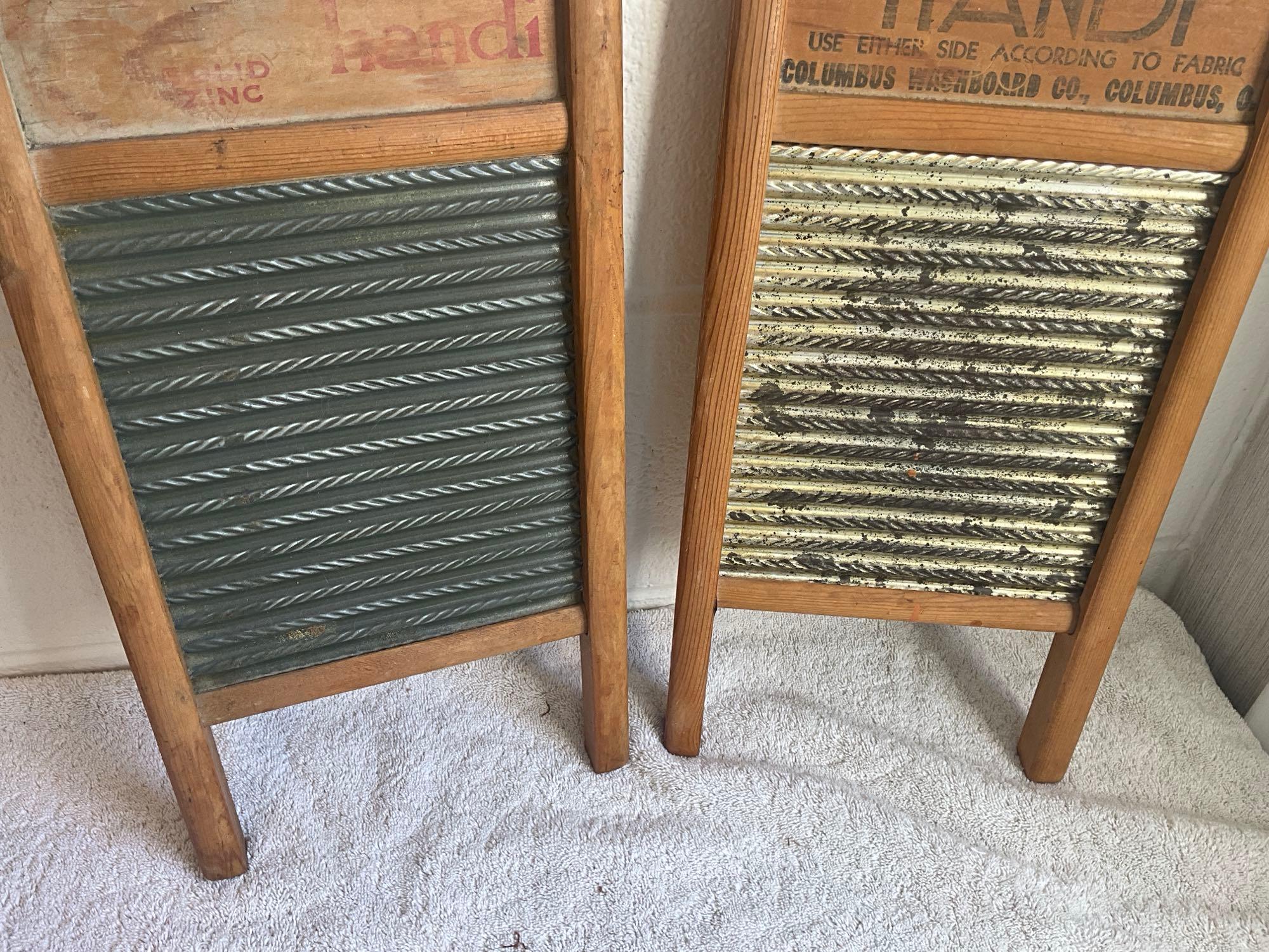 (2) washboards and kraut cutter