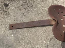 Unmarked steel implement seat