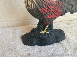cast iron rooster door stop