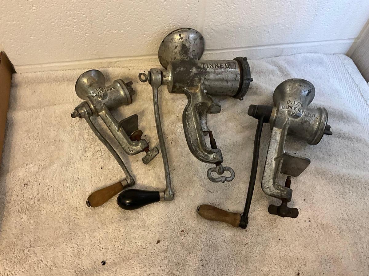 (3) vintage food choppers