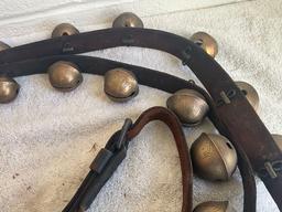 set of sleigh bells w/leather strap