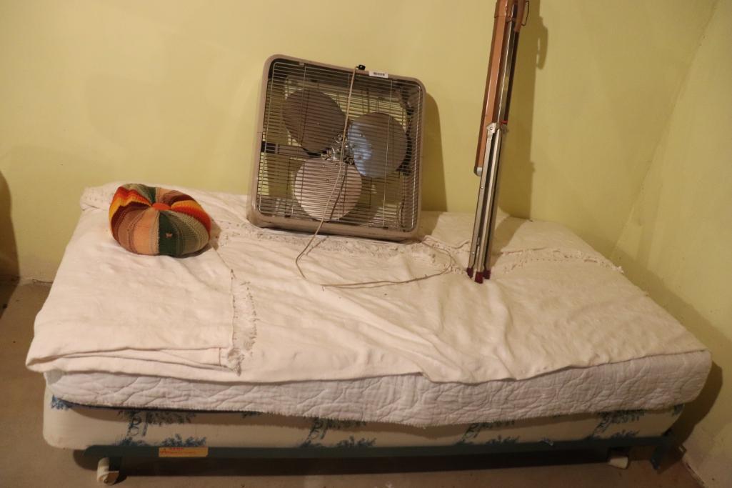 Bed, Fan, Screen, etc.