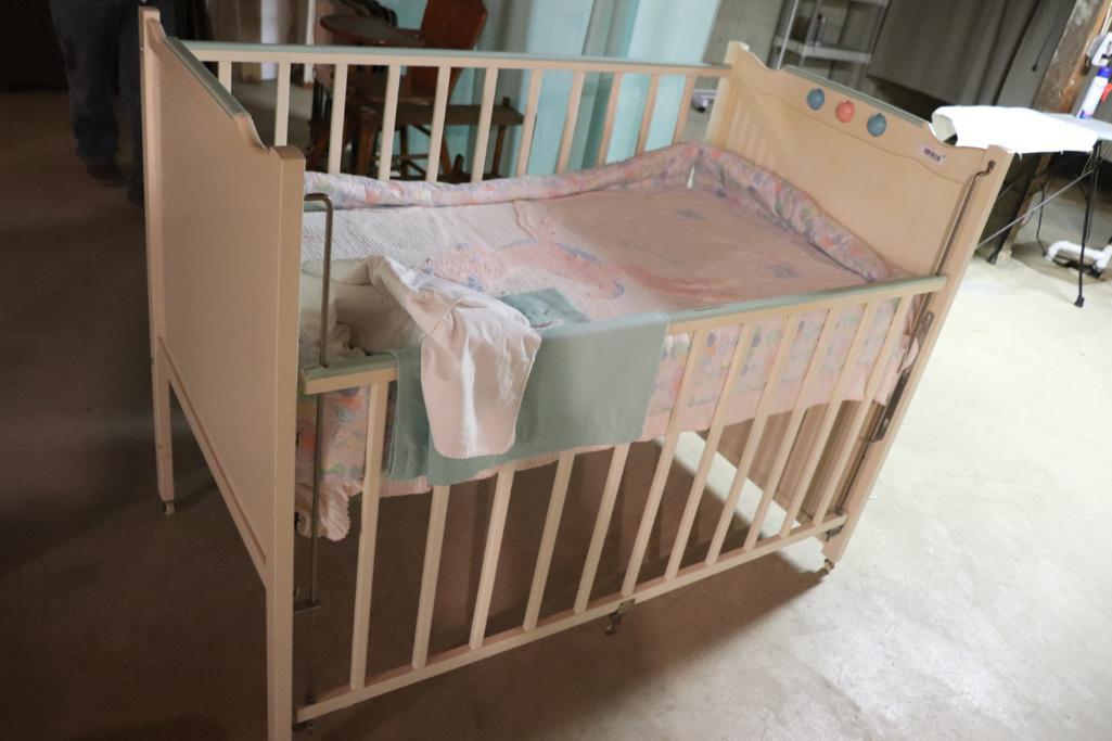 Vintage Wooden Baby Crib