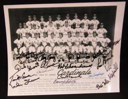 8x10 1964 St Louis Cardinals signed team photo