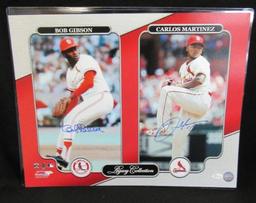 16x20 photo dual signed Bob Gibson and Carlos Martinez