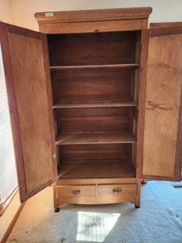 Antique Oak Knockdown Wardrobe