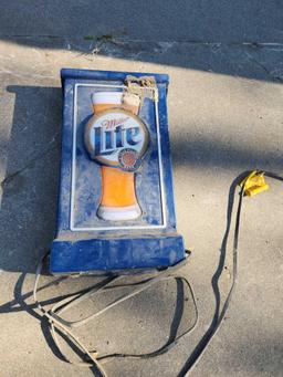 (2) Miller Lite Lighted Sign