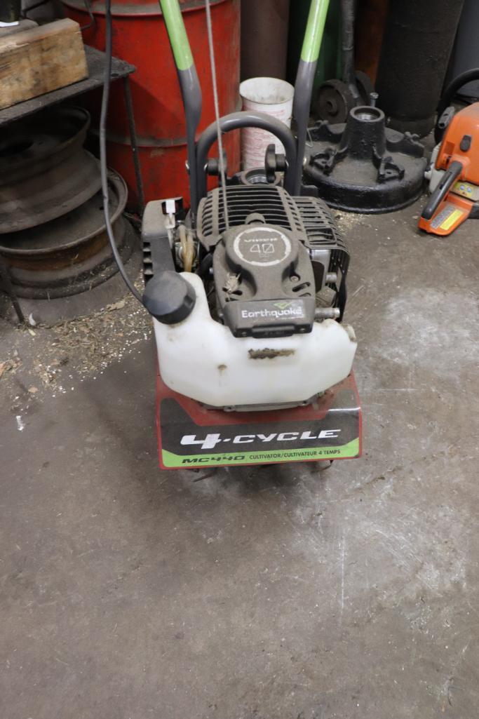 Lot Of (12) Weed Eaters, Front Tine Tiller, Generator, and Motor (Working Condition Unknown)