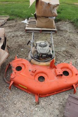 Cub Cadet Mower and Husqvarna Deck and a 50" Deck