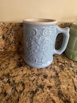 3 POTTERY MUGS