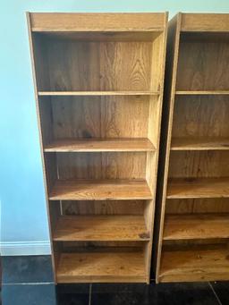 2 BOOK SHELVES 29X72 INCHES
