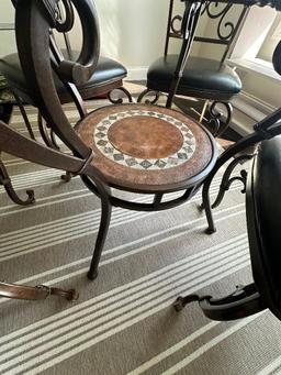 GLASS TOP TABLE WITH 4 CHAIRS