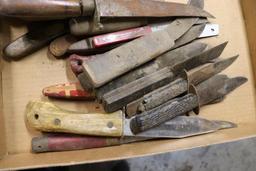 Large quantity of old knives