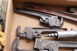 Flat of Miscellaneous pipe wrenches