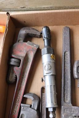 Flat of Miscellaneous pipe wrenches