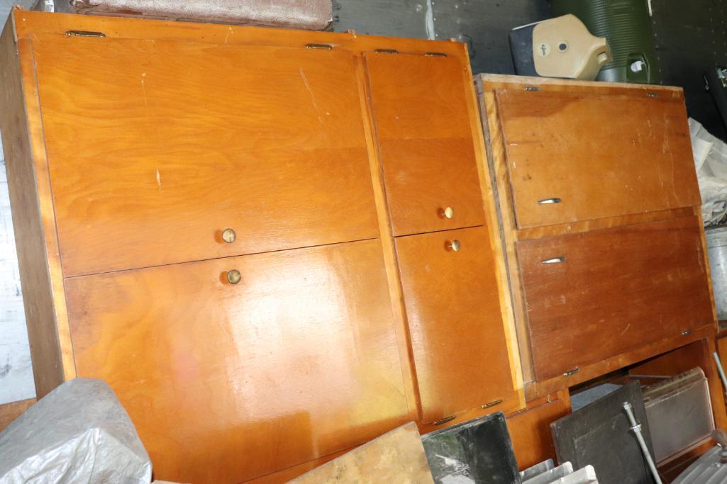 Plywood, Older Bed, Elec. Items, Cabinets, etc.